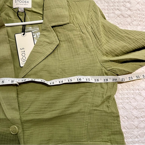 STOOCH Gauze Cotton Shell Flap Pocket 2-button Blazer Moss Green - NWT - Size M - Picture 8 of 8